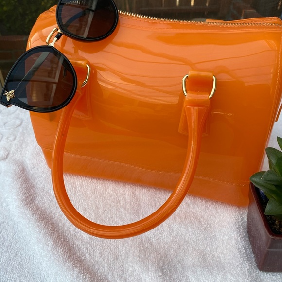 Handbags - Beautiful Orange Jelly Purse